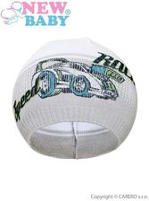 Zdjęcie Jesienna dziecięca czapka New Baby Racing szara - Dębno