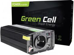 polecamy Przetwornice napięcia Green Cell Przetwornica napięcia Inwerter 12V na 230V 300W/600W Czysta sinusoida (INV05DE)