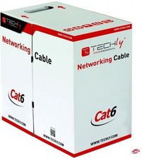 Zdjęcie Techly Kabel instalacyjny skrętka UTP Cat6 drut CCA 305m szary (022823)  - Pyzdry