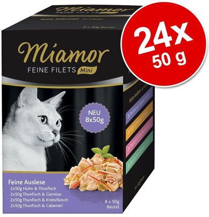 Miamor Feine Filets w saszetkach MINI Wykwintny wybór 24x50g
