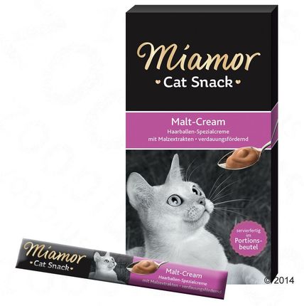Miamor Cat Snack Malt Cream pasta ze słodem 66x15g