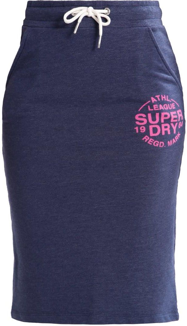 Superdry ATHLETIC LEAGUE Spódnica ołówkowa denim marl Ceny Superdry Spódnica ołówkowa blue