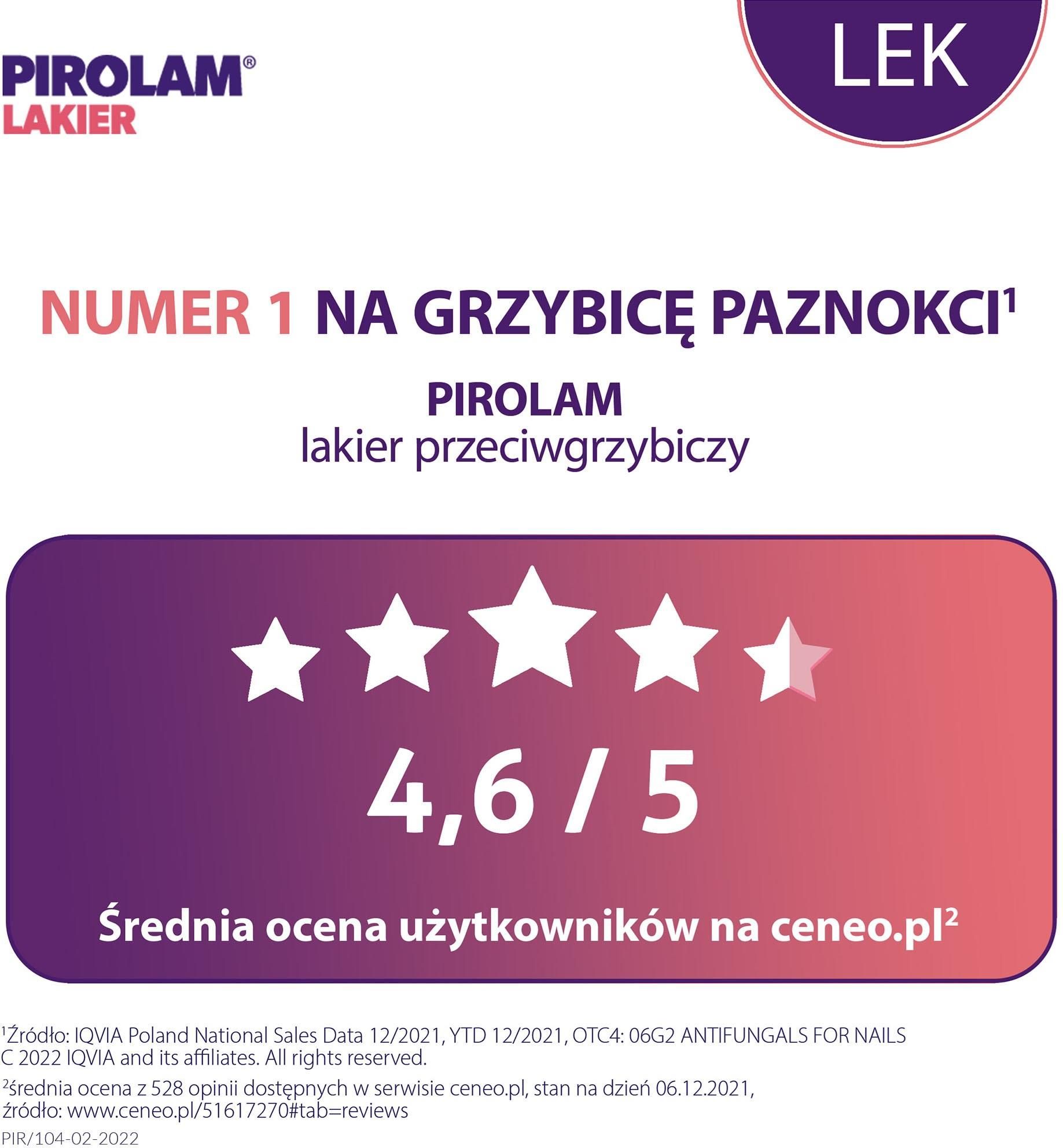 Pirolam lakier do paznokci 80mg/g 4g