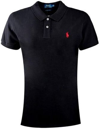 POLO RALPH LAUREN CUSTOM FIT 黒‪✕‬赤 Polo Ralph Lauren - Koszulka polo/czarny - Zalando.pl