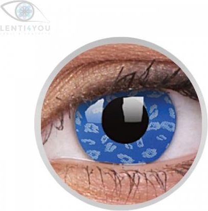 Maxvue Vision niebieskie BLUE LEOPARD Crazy Lens 2 szt.