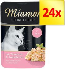 Miamor Feine Filets  Tuńczyk i warzywa w galarecie 24x100g