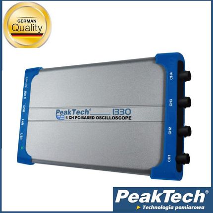 PeakTech Oscyloskop PC 4-kan. USB 100 MHz 1330