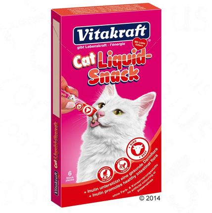Vitakraft Cat Liquid Snack z wołowiną i inuliną 24x15g