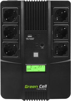 Green Cell UPS Green Cell AiO z wyświetlaczem LCD 600VA (UPS06)