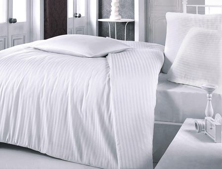 Dekoria Komplet pościeli Luxury White, poszwa 160x200cm, poszewka 70x80cm