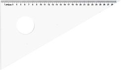 Zdjęcie Leniar Ekierka z podcięciem plexi 60/23cm - Brzeziny