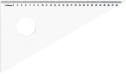 Zdjęcie Leniar Ekierka z podcięciem plexi 60/30cm - Stryków