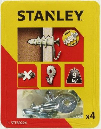Stanley Kołki nylonowe samowiercące Fatmax z wkrętami i haczykami 25 mm 4 szt. STF30224