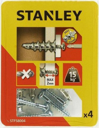 Stanley Kołki metalowe samowiercące Fatmax z wkrętami 39 mm 4 szt. STF58004