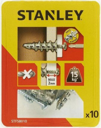 Stanley Kołki metalowe samowiercące Fatmax z wkrętami 39 mm 10 szt. STF58010