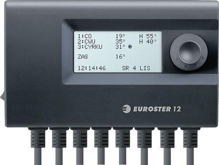 Euroster Elektroniczny sterownik przeznaczony do 3 urządzeń w instalacji grzewczej 12