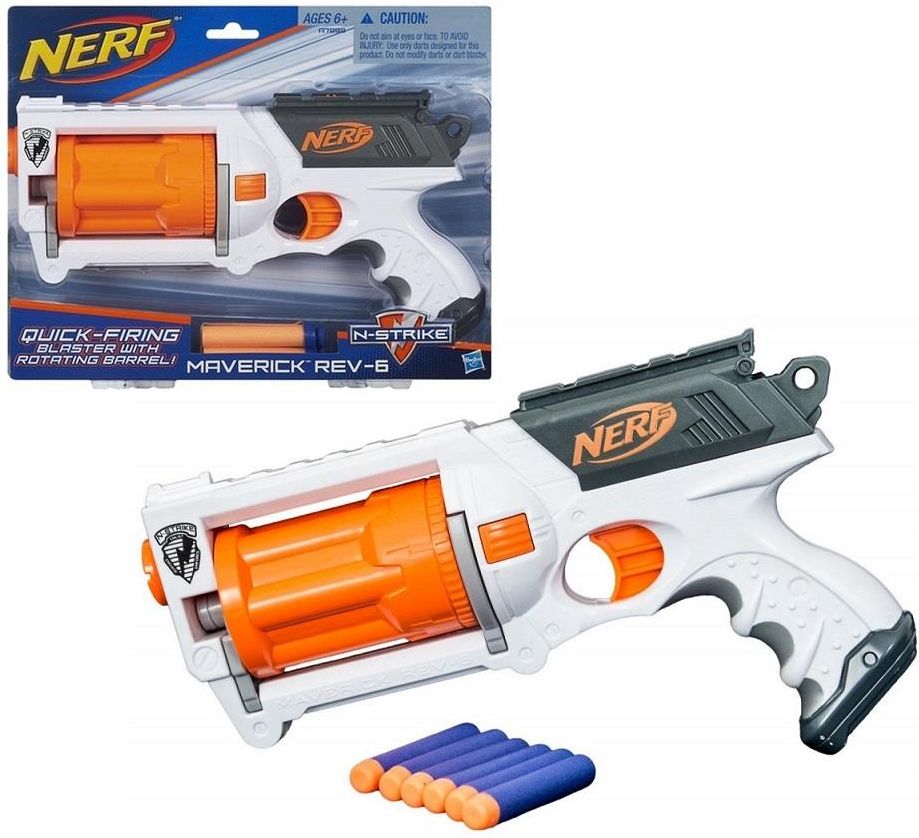 Unboxing Revólver Nerf Maverick + Tiros (Arma de Brinquedo) 