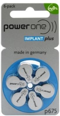 Power One Implant Plus 675 MF Baterie do aparatów słuchowych 6 szt.