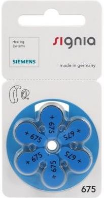 Siemens Signia 675 MF Baterie do aparatów słuchowych 6 szt.