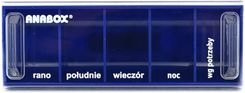 Zdjęcie Anabox Pojemnik na tabletki 1x4+1 granatowy AN026 - Zelów