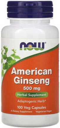Now Foods American Ginseng 500Mg 100 kaps.