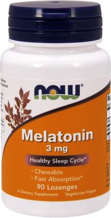 Tabletki Now Foods Melatonin Chewable 3mg 180 szt.