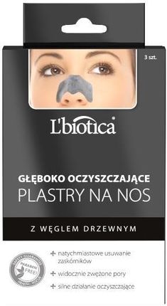 L'biotica oczyszczające plastry na nos z węglem drzewnym 3 pary