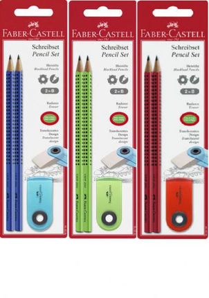 Faber Castell Zestaw Grip & Sleeve 2 Ołówki I Gumka