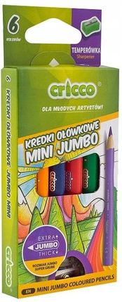 Amex Kredki Trójkątne Mini Jumbo 6 Kolorów Cricco