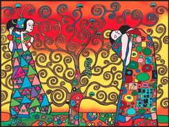 Colorvelvet Klimt - Trzy Okresy Życia Ludzkiego - Przybory szkolne handmade