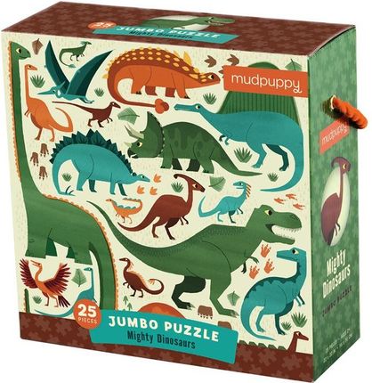 Mudpuppy Puzzle Podłogowe Jumbo Potężne Dinozaury 25El.