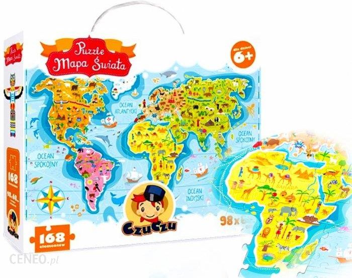Mapa świata,czuczu 5902983490197,Puzzle 35 elementów Ale puzzle 