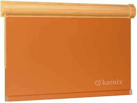 Karnix Mini Roleta W Kasecie Blackout 100% Zaciemniająca Ginger Dąb Jasny