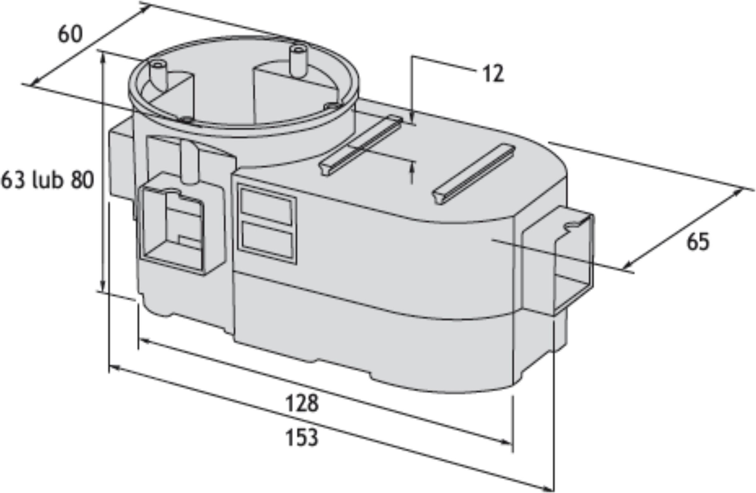 SIMET Puszka podtynkowa, łączona, do osadzania elementów elektronicznych SE2x60 (34117203)