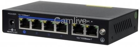 VONT-SP1004 Switch OPTIVA PoE FastEthernet, 6 portów FE, 4xPoE/PoE+, 48 VD