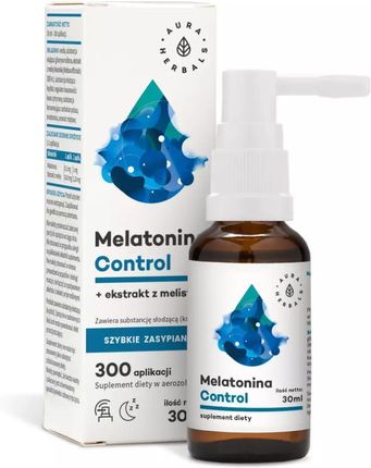 Płyn Auraherbals Melatonina Control + ekstrakt z melisy 20ml