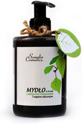 Scandia Cosmetics Mydło Dziegciowe W Płynie z Aktywnym Węglem 300ml