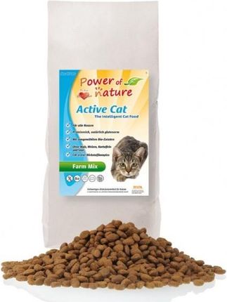 Power of Nature Active Cat Farm Mix kurczak brązowy ryż 6kg