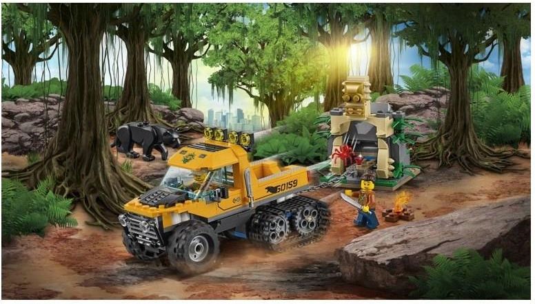 Klocki Lego City Jungle Explorers Misja Półgąsienicowej Terenówki