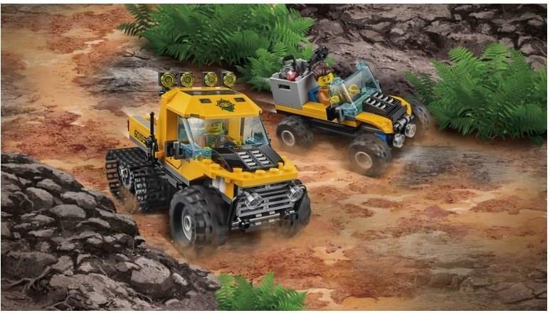 Klocki Lego City Jungle Explorers Misja Półgąsienicowej Terenówki