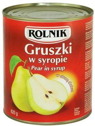 Rolnik Gruszki konserwowe w syropie 850 ml