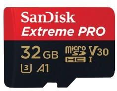 SanDisk Extreme PRO microSDHC 32GBUHS-I U3 (SDSQXCG-032G-GN6MA)
