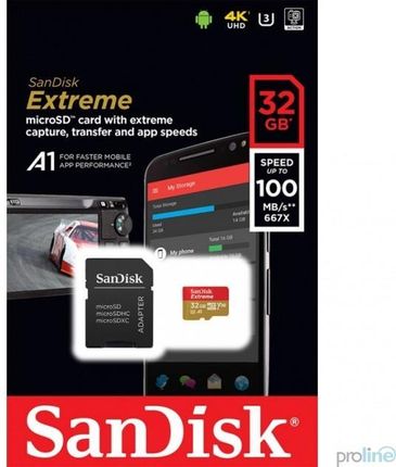 SanDisk Extreme microSDHC 32GB UHS-I U3 Mobile (SDSQXAF-032G-GN6MA)