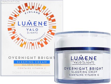 Krem Lumene Valo Overnight Bright Vitamin C Sleeping Cream z witaminą C do każdego rodzaju skóry na noc 50ml