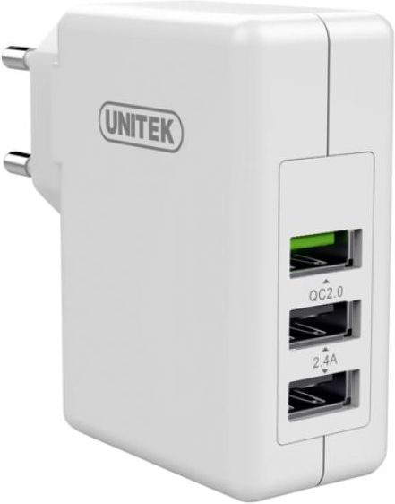 Ładowarka do telefonu Unitek Ładowarka Sieciowa 2X Usb 2,4A Ładowarka USB sieciowa Unitek 6xUSB 2,4A+ QC2.0 SMART