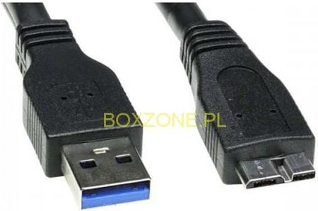 Logo USB 3.0 USB AM-microUSB BM Czarny 2m (8590274428942)