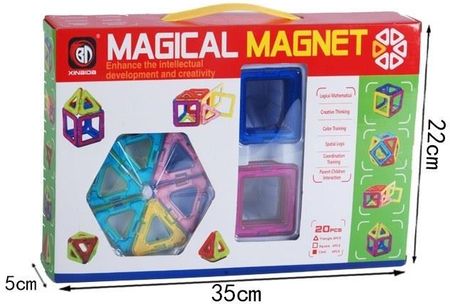 Kontext Kolorowe Klocki Magnetyczne Magical Magnet 40el.