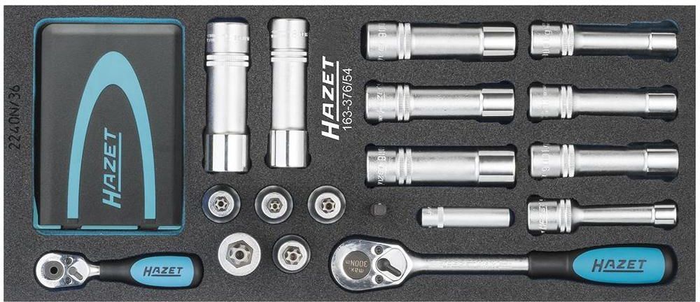 ydm　3点 Hazet Klucze nasadowe z grzechotką 163-376/54 1/4 (6,3 mm) 1/2