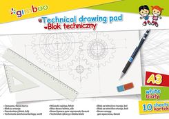 Zdjęcie Gimboo Blok Techniczny A3 10 Kart 150Gsm Biały - Zielonka
