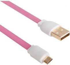 Arkas USB-microUSB 2m Różowy (MBFL20Pink)